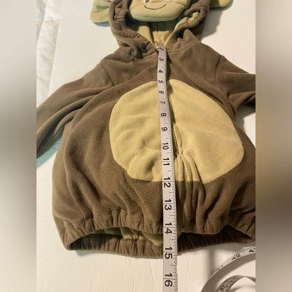 Carter's Baby Halloween Costume hooded cozy fleece monkey brown unisex 12mo - Picture 6 of 6